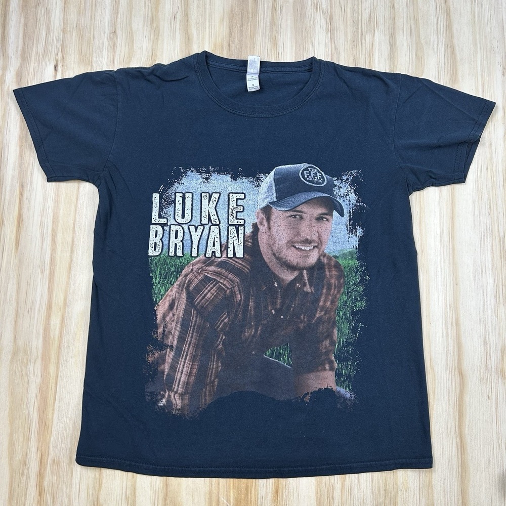 Luke Bryan‎ 2011 Concert Tour Black T-shirt Small Double Sided Y2K Music Band